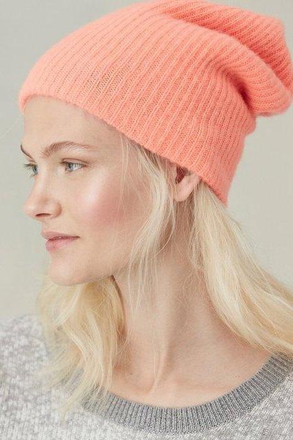 Cashmere Plush Rib Beanie
